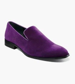 Stacy Adams Savian Plain Toe Velour Slip On