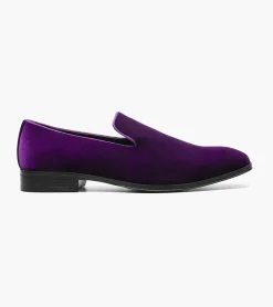 Stacy Adams Savian Plain Toe Velour Slip On