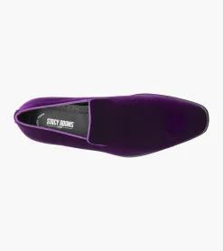 Stacy Adams Savian Plain Toe Velour Slip On