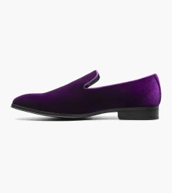 Stacy Adams Savian Plain Toe Velour Slip On