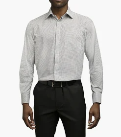 Stacy Adams Sergio Dots Dress Shirt Point Collar