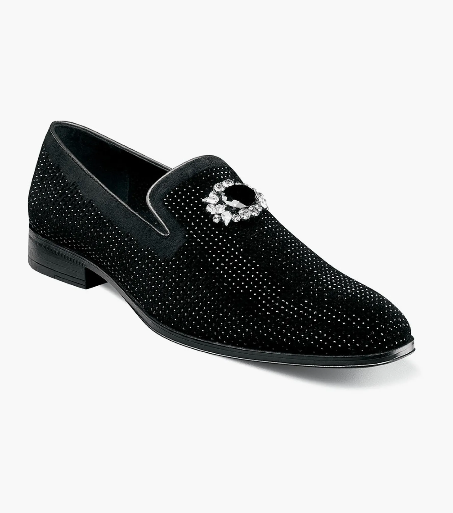 Stacy Adams Spark Brooch & Rhinestone Slip On
