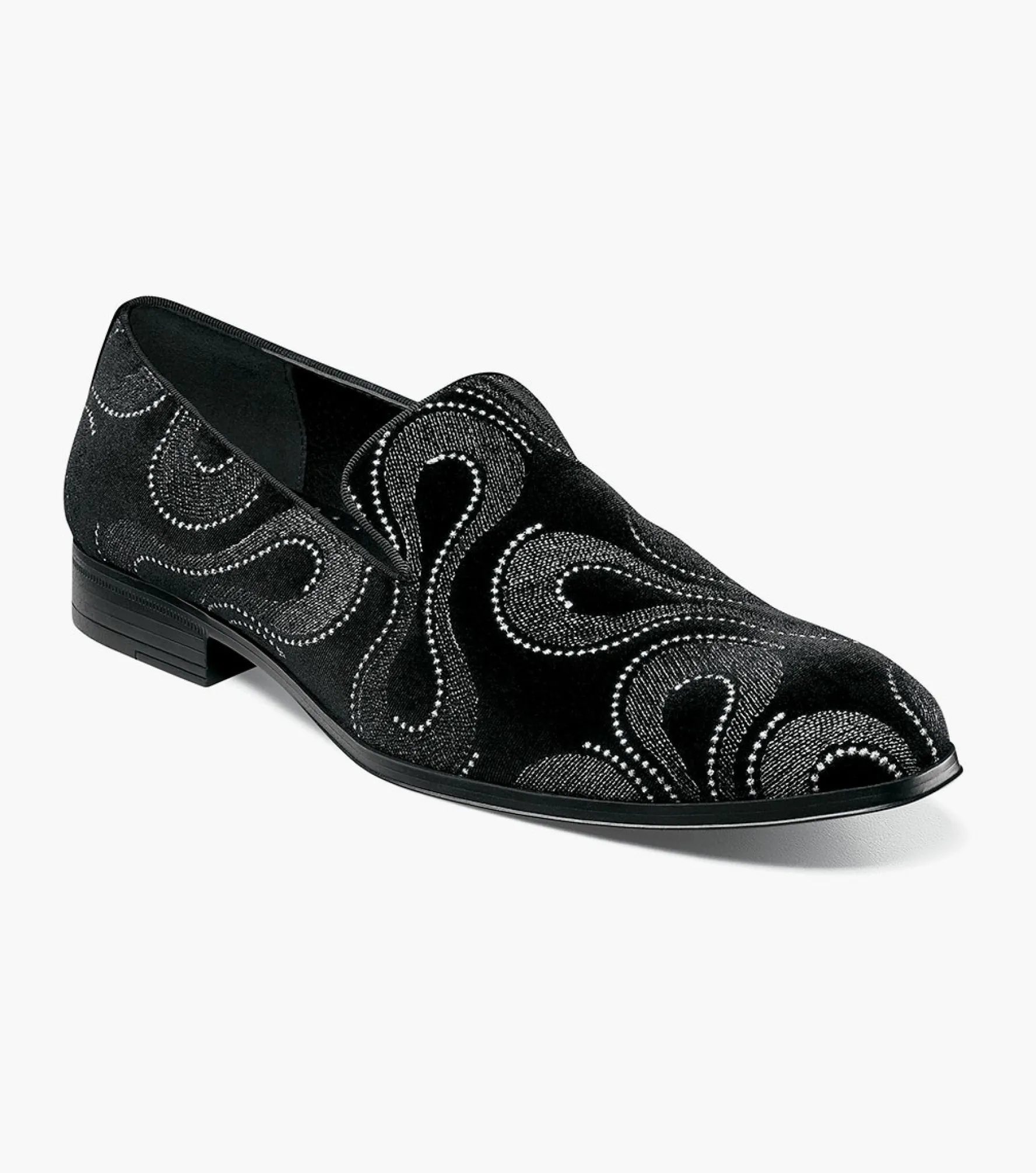 Stacy Adams Swainson Plain Toe Embroidered Slip On