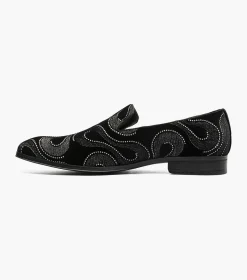 Stacy Adams Swainson Plain Toe Embroidered Slip On