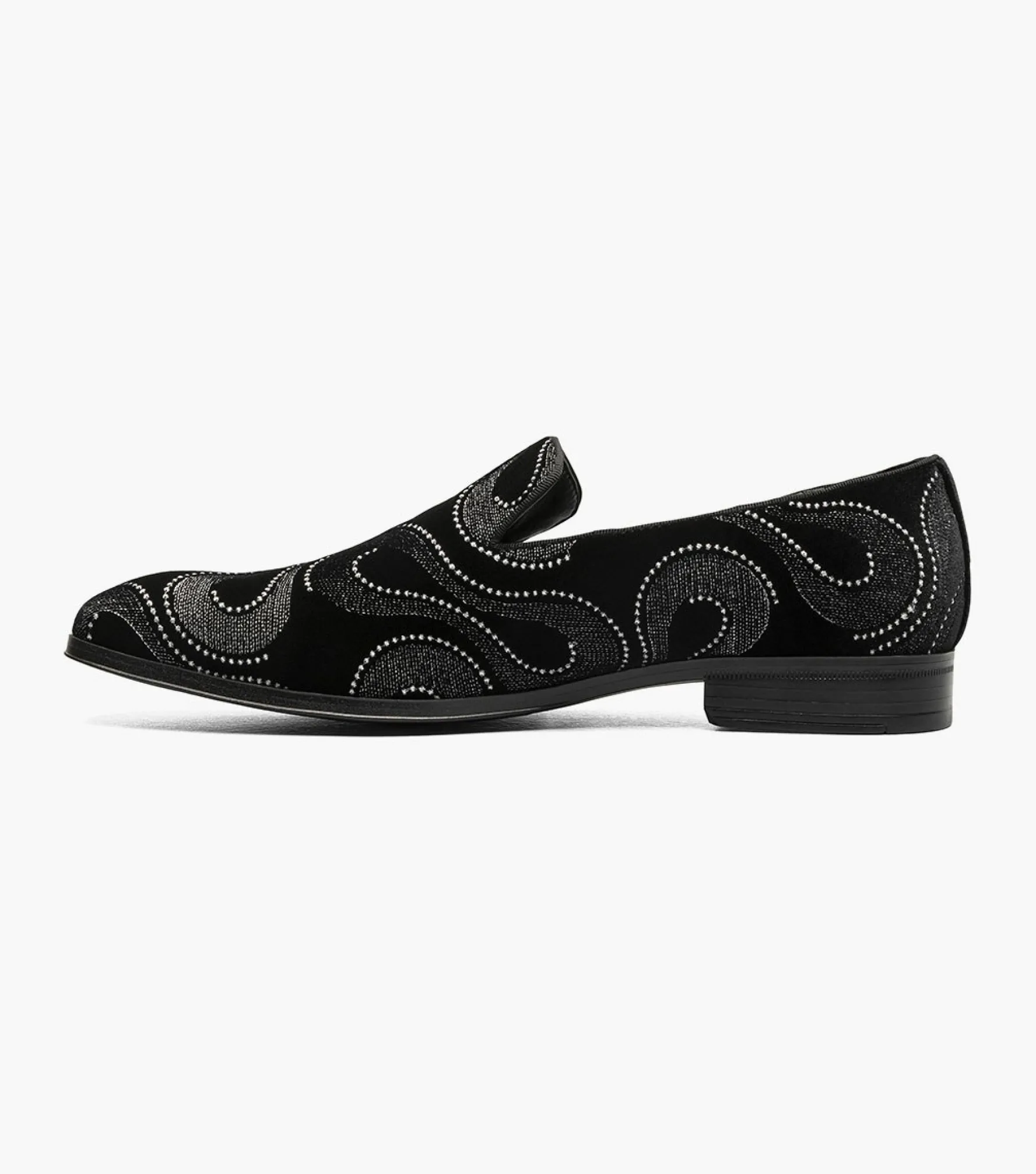 Stacy Adams Swainson Plain Toe Embroidered Slip On