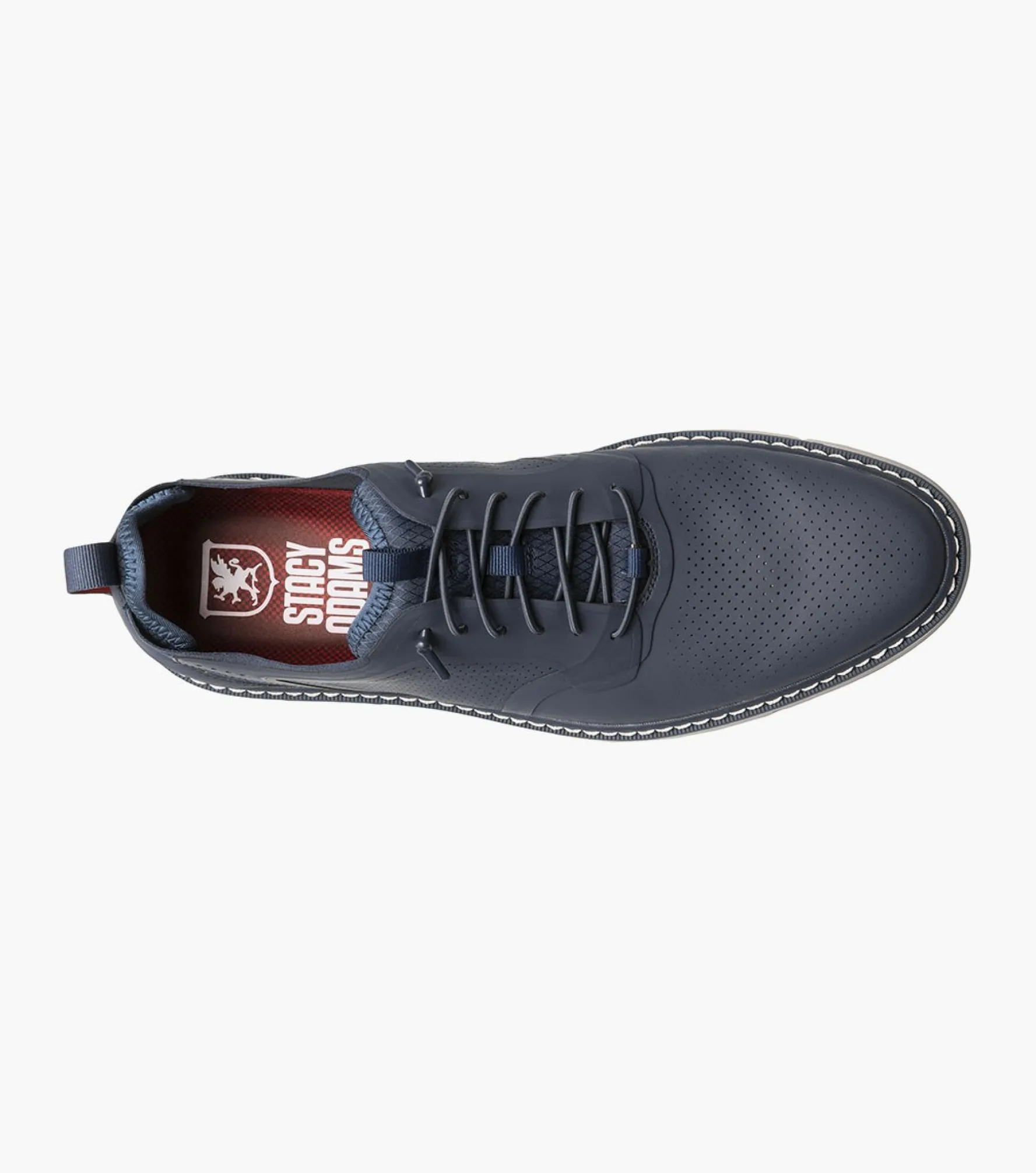 Stacy Adams Synchro Plain Toe Elastic Lace Up