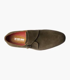 Stacy Adams Taylen Plain Toe Monk Strap