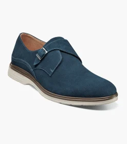 Stacy Adams Taylen Plain Toe Monk Strap