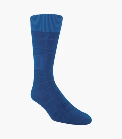 Stacy Adams Tonal Plaid Men\\'S Crew Dress Socks