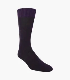 Stacy Adams Tonal Plaid Men\\'S Crew Dress Socks