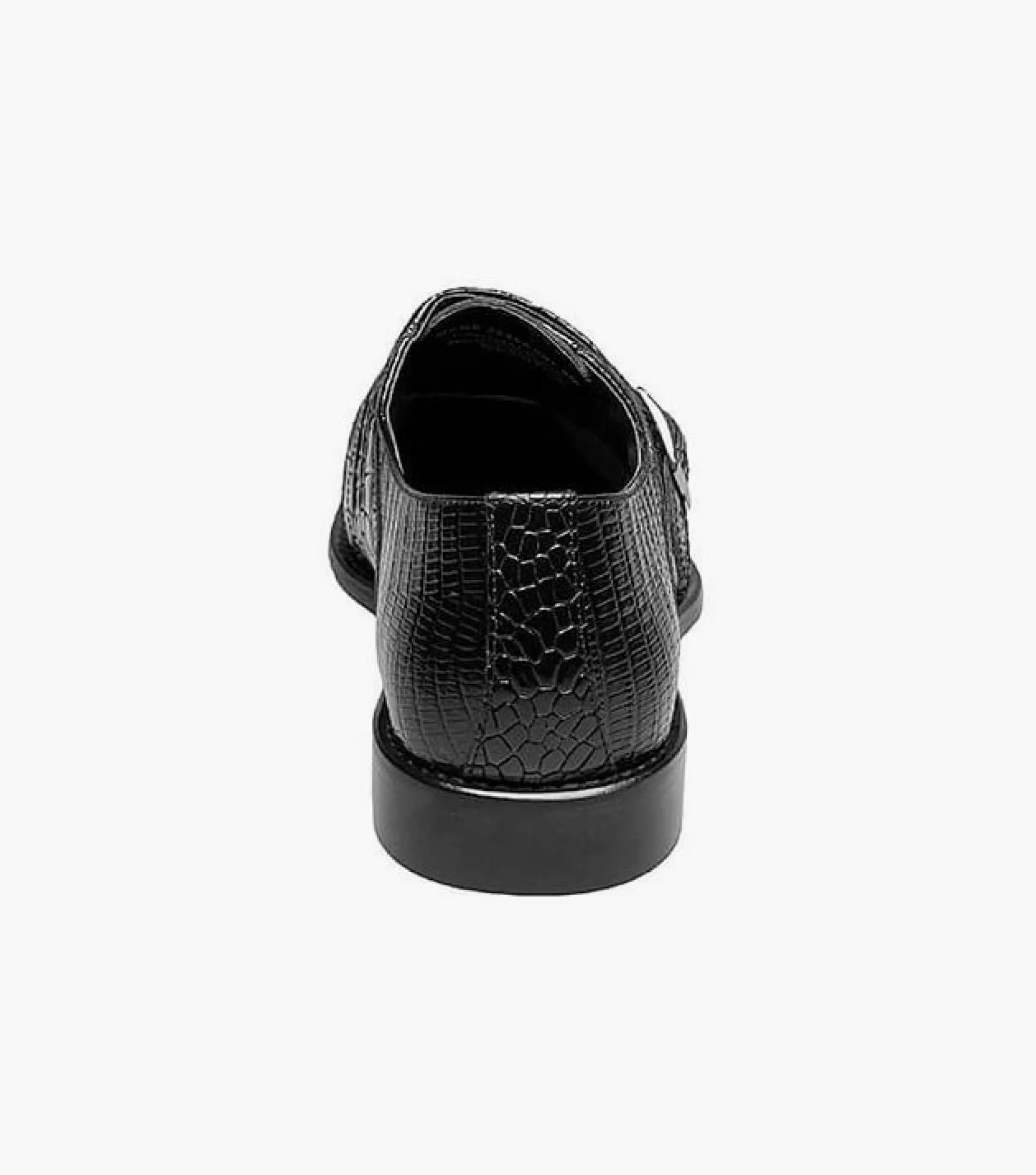 Stacy Adams Toscano Leather Sole Angled Cap Toe Double Monk Strap