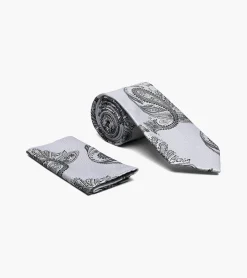 Stacy Adams Wallace Tie & Hanky Set