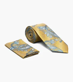 Stacy Adams Wallace Tie & Hanky Set