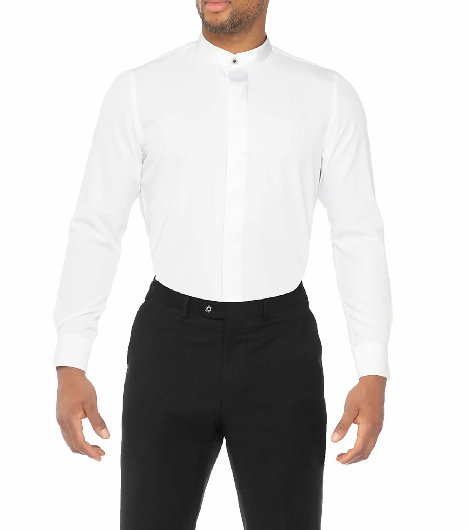 Stacy Adams Walsh Dress Shirt Band Collar