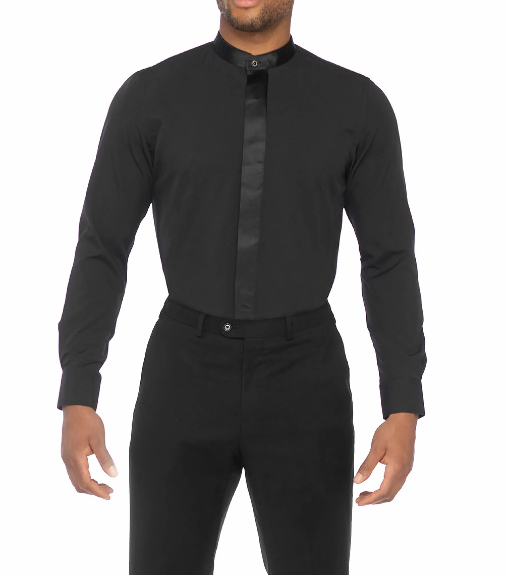Stacy Adams Walsh Dress Shirt Band Collar